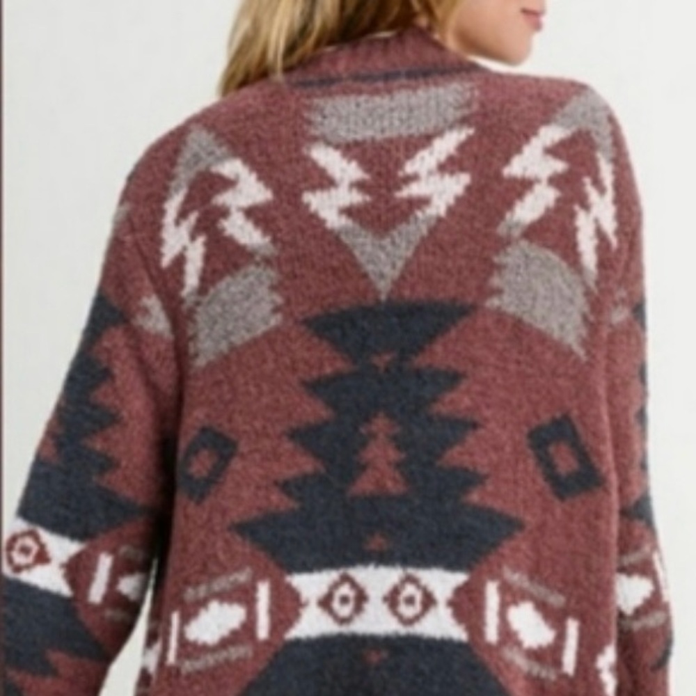 Jodifl cozy aztec print cardigan size M